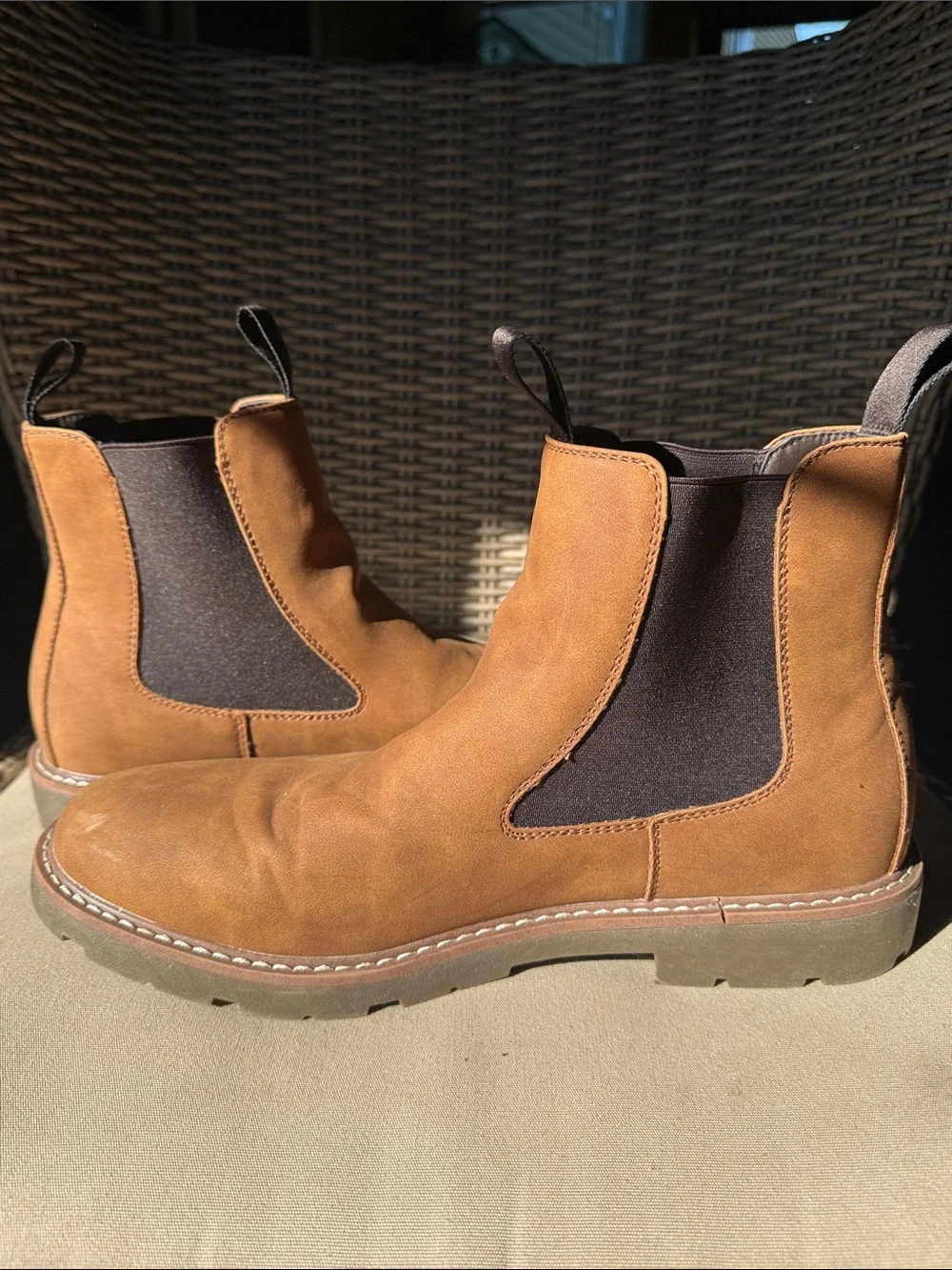 Steve Madden Estane Men’s Chelsea Boots Chestnut Tan/Cognac